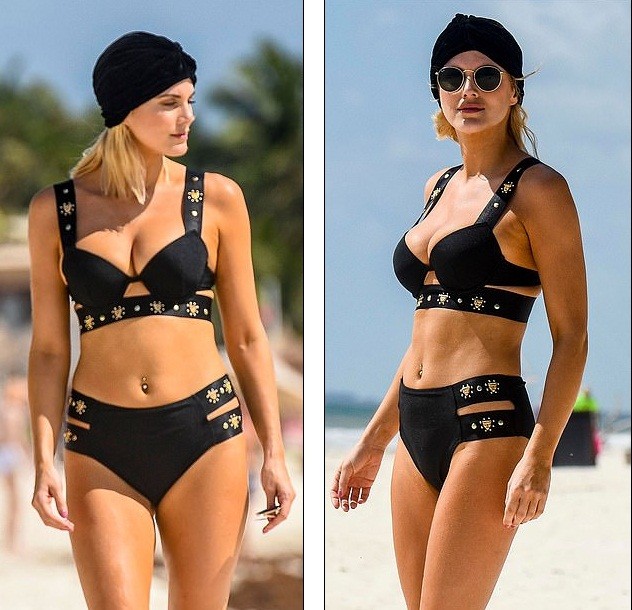 Người đẹp Ashley James nảy nở tròn đầy trên biển Tây Ban Nha - ảnh 6