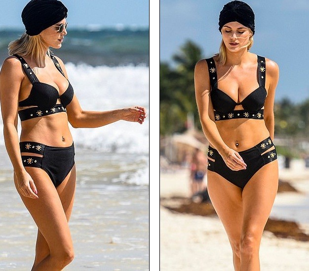 Người đẹp Ashley James nảy nở tròn đầy trên biển Tây Ban Nha - ảnh 9