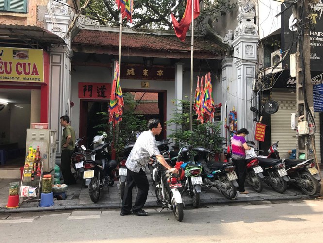 bãi xe, lấn chiếm, phố cổ, di tích, đình kim liên, đình quan đế - ảnh 6