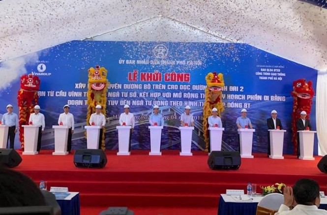 Hà Nội khởi công đường trên cao Vĩnh Tuy - Ngã Tư Sở - ảnh 1