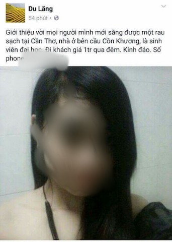 Nữ sinh viên bị đưa ảnh lên mạng rao bán dâm - ảnh 1