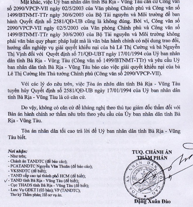 Tòa bác đơn của UBND tỉnh BR-VT trong vụ thua kiện 'đại gia' Lê Ân - ảnh 1