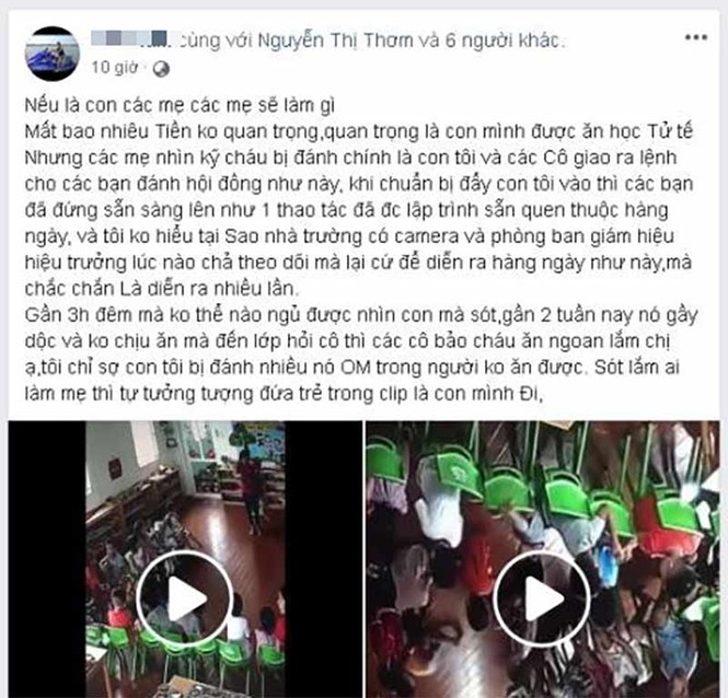 Vụ trẻ mầm non bị bạn 'đánh hội đồng': Đình chỉ 3 cô giáo - ảnh 1