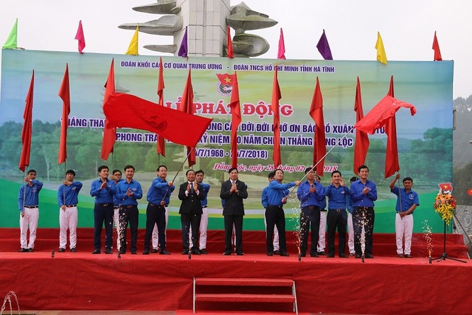 Phát động Tết trồng cây, Tháng Thanh niên và phong trào thi đua Kỷ niệm 50 Chiến thắng Đồng Lộc - ảnh 1
