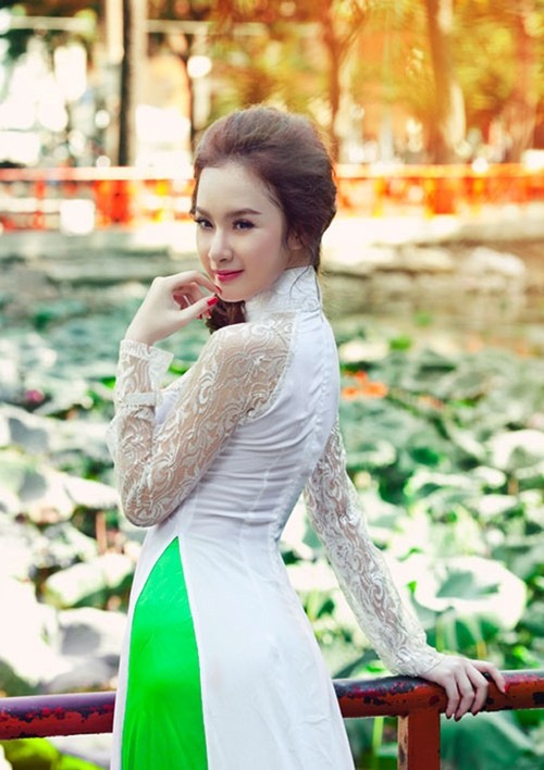 Mỹ nhân Việt dịu dàng trong tà áo dài - ảnh 5