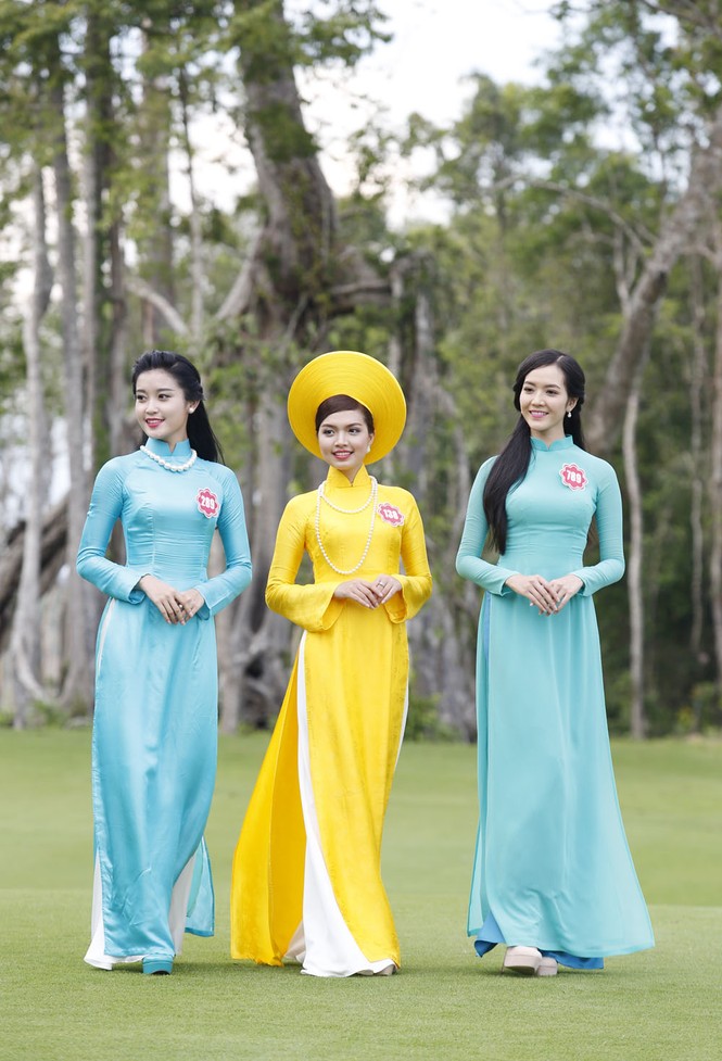Người đẹp hoa hậu thướt tha áo dài - ảnh 4
