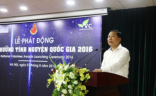 Phát động Giải thưởng Tình nguyện Quốc gia năm 2016 - ảnh 1