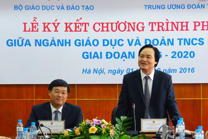 T.Ư Đoàn và Bộ GD&ĐT ký kết chương trình phối hợp giai đoạn 2016-2021 - ảnh 2