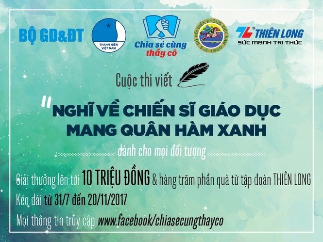Thi viết online 'Nghĩ về thầy giáo quân hàm xanh' - ảnh 1