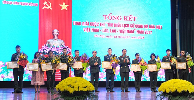 Tổng cục Chính trị QĐNDVN trao giải về tìm hiểu lịch sử quan hệ Việt-Lào - ảnh 4