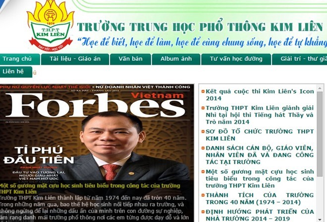Hiệu trưởng trường có nhiều cựu học sinh nổi tiếng - ảnh 1