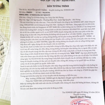 Những tình tiết mới quanh vụ tàu Sunrise 689 bị cướp - ảnh 2