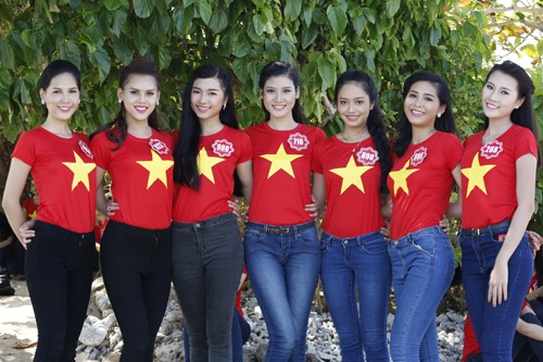 Thí sinh Hoa hậu xinh tươi, chụp ảnh trên bãi biển - ảnh 3