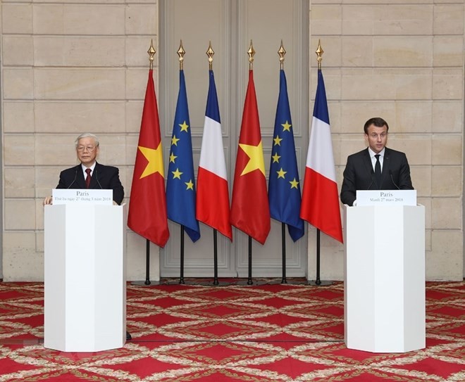 Tổng Bí thư Nguyễn Phú Trọng hội đàm với Tổng thống Emmanuel Macron - ảnh 3