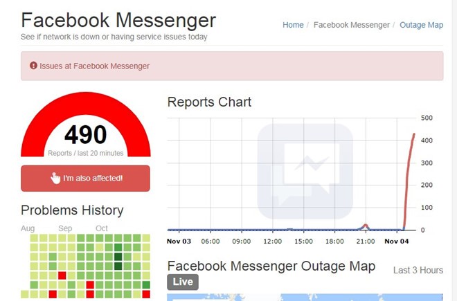 Facebook Messenger 'sập' tại Việt Nam - ảnh 1