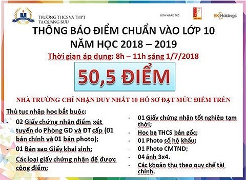 Điểm chuẩn 'nhảy múa', trường Tạ Quang Bửu trả toàn bộ lệ phí lớp 10 - ảnh 2