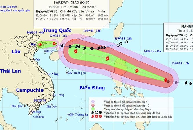Siêu bão Mangkhut có sức gió 220km/h - ảnh 1