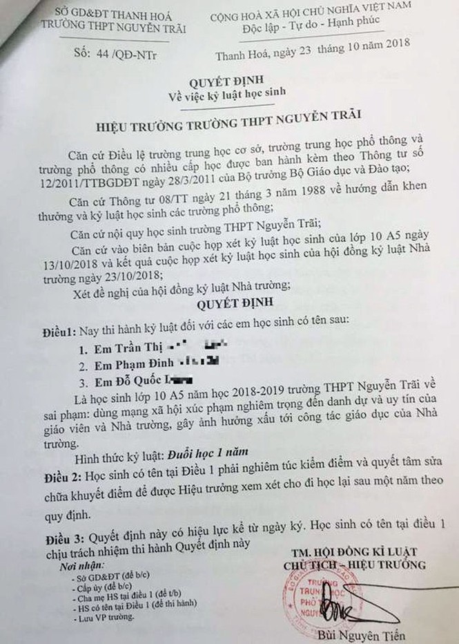 Vụ học sinh 'xúc phạm' giáo viên trên Facebook: Nóng vội, bất lực? - ảnh 1