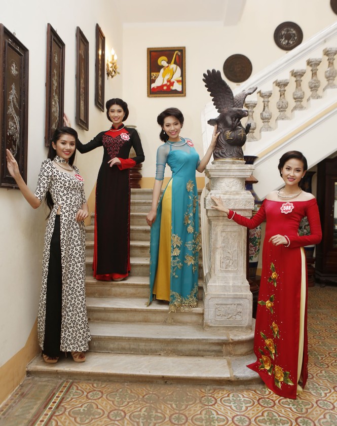 Thí sinh duyên dáng với áo dài của NTK Ngô Nhật Huy - ảnh 5