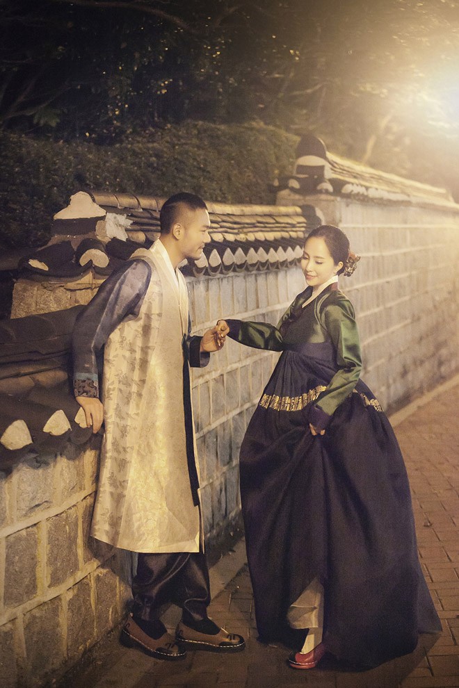 Quỳnh Nga, Doãn Tuấn mặc Hanbok chụp ảnh cưới - ảnh 2