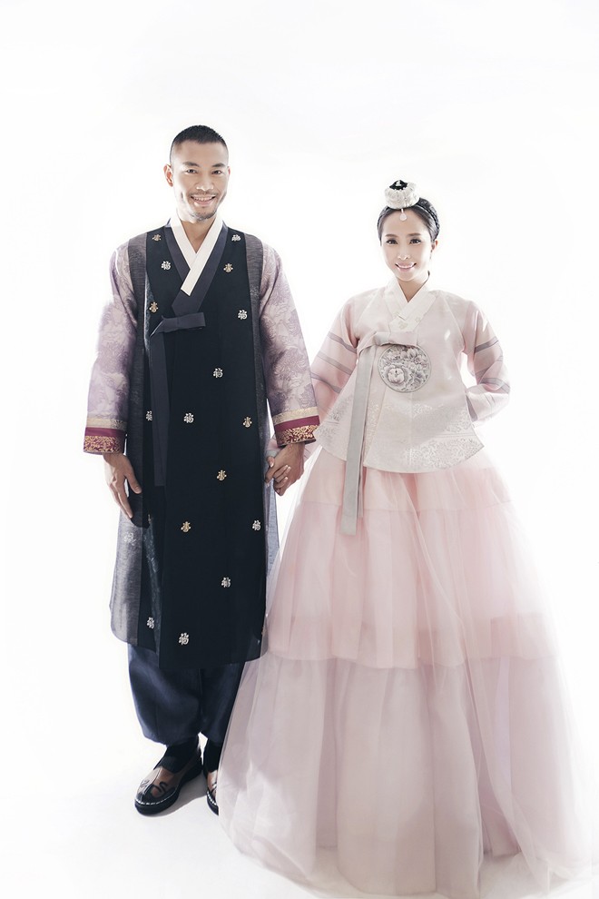 Quỳnh Nga, Doãn Tuấn mặc Hanbok chụp ảnh cưới - ảnh 1