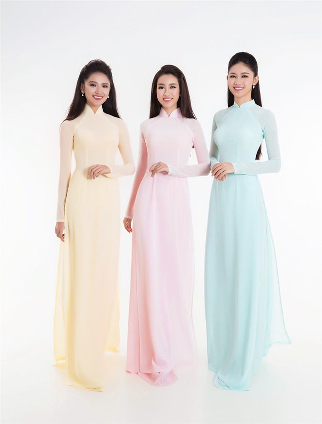 Vẻ đẹp trong veo, nền nã của Hoa hậu Mỹ Linh và hai Á hậu - ảnh 2