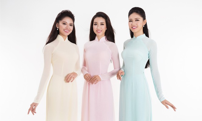 Vẻ đẹp trong veo, nền nã của Hoa hậu Mỹ Linh và hai Á hậu - ảnh 3