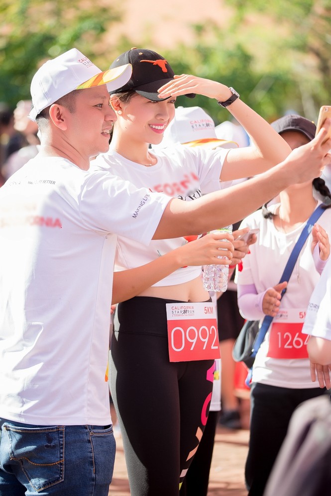 Á hậu Lệ Hằng eo thon quyến rũ khi chạy bộ - ảnh 7