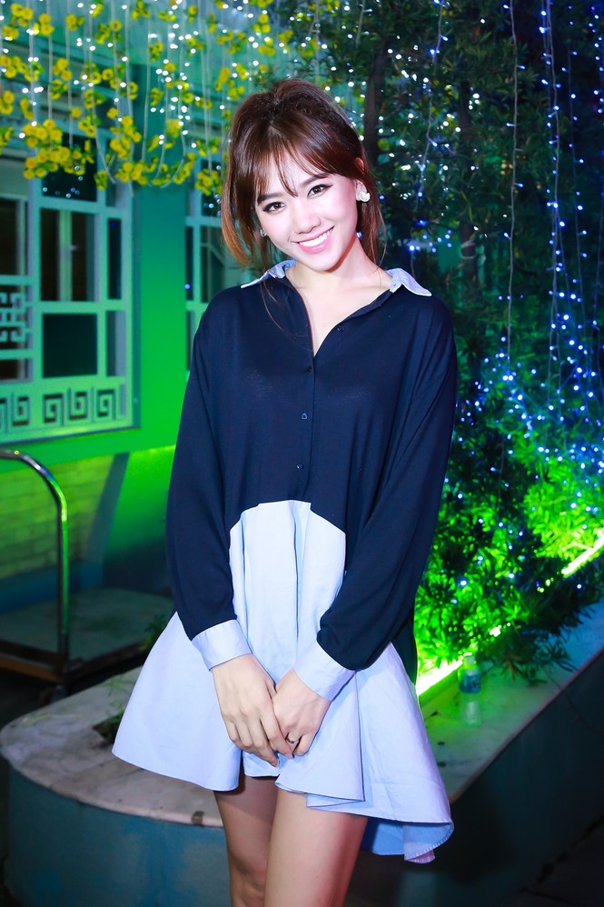 Hari Won ngủ gật trước khi lên sân khấu - ảnh 1