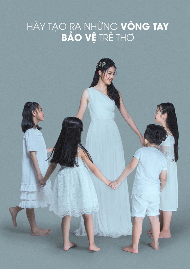 Á hậu Thanh Tú hoá 'nữ thần công lý', kêu gọi chống xâm hại trẻ em - ảnh 2