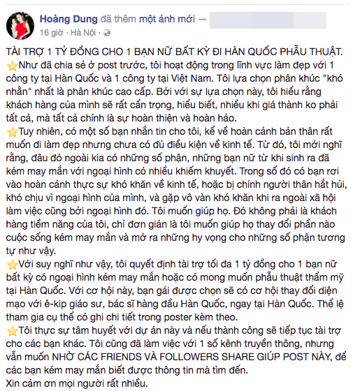 Hoa hậu Áo dài chi 1 tỷ đồng giúp cô gái nào muốn thẩm mỹ để đổi đời - ảnh 1