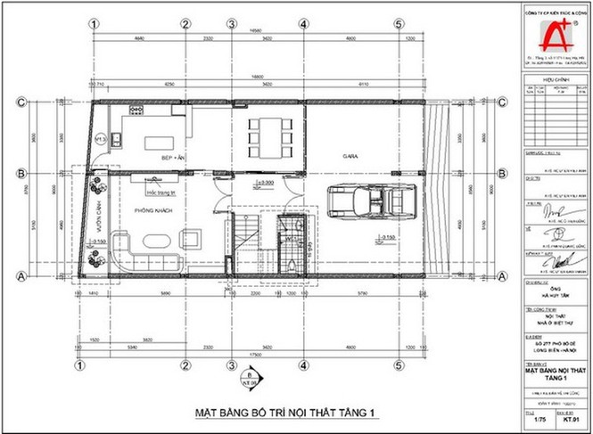 Bản thiết kế chi tiết nội thất nhà 4 tầng đẹp hút hồn ở Long Biên - ảnh 1
