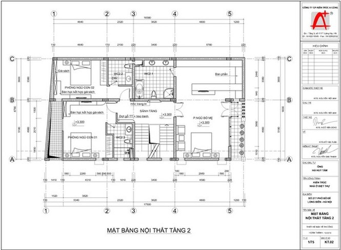 Bản thiết kế chi tiết nội thất nhà 4 tầng đẹp hút hồn ở Long Biên - ảnh 2