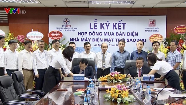 Tập đoàn Sao Mai ký kết hợp đồng mua bán điện với EVN - ảnh 1