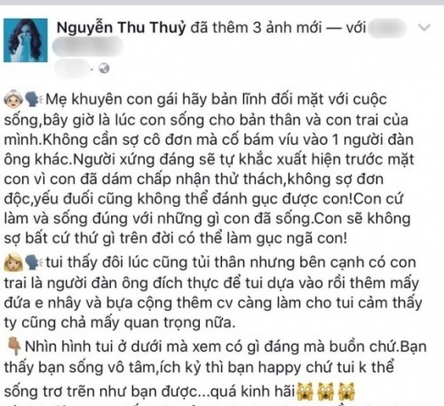 Hậu ly hôn, Thu Thuỷ gọi chồng cũ là kẻ sống vô tâm, íck kỷ? - ảnh 1