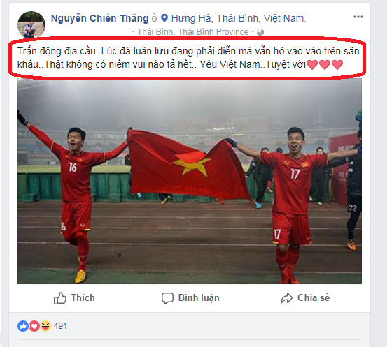 danh hài chiến thắng, u23 việt nam, bùi tiến dũng, quang hải - ảnh 1