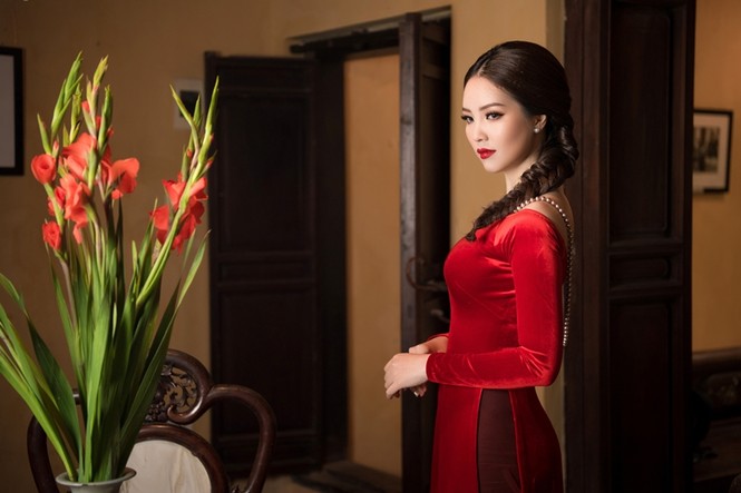 Thụy Vân gây thương nhớ với áo dài rực rỡ ngày Xuân - ảnh 3