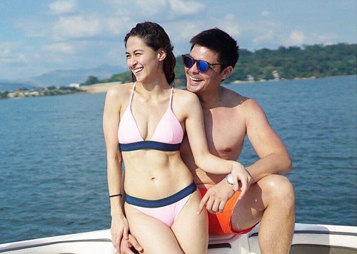 'Mỹ nhân đẹp nhất Philippines' diện bikini, tình tứ bên chồng ở bãi biển - ảnh 6