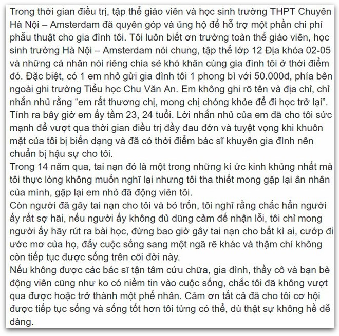 Cô giáo trẻ nhờ cộng đồng mạng tìm ân nhân 14 năm trước - ảnh 1