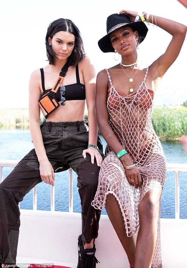 Thiên thần da màu Jasmine Tookes siêu quyến rũ với váy lưới khoe nội y - ảnh 7