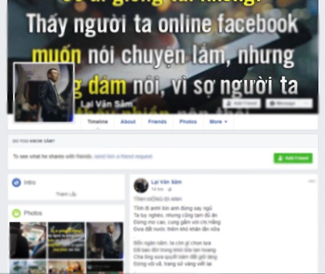 Lại Văn Sâm bức xúc khẳng định '100% facebook mang tên tôi là giả mạo' - ảnh 1