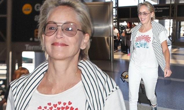 Minh tinh Sharon Stone tươi trẻ bất ngờ ở tuổi 60 - ảnh 6