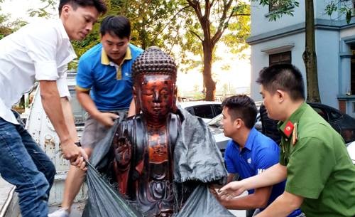 Tìm thấy tượng Phật 600 tuổi ở Hưng Yên bị đánh cắp - ảnh 1