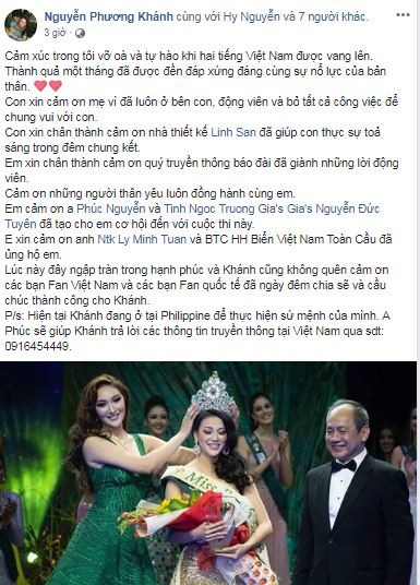 Phương Khánh lần đầu chia sẻ cảm xúc sau đăng quang Miss Earth 2018 - ảnh 1