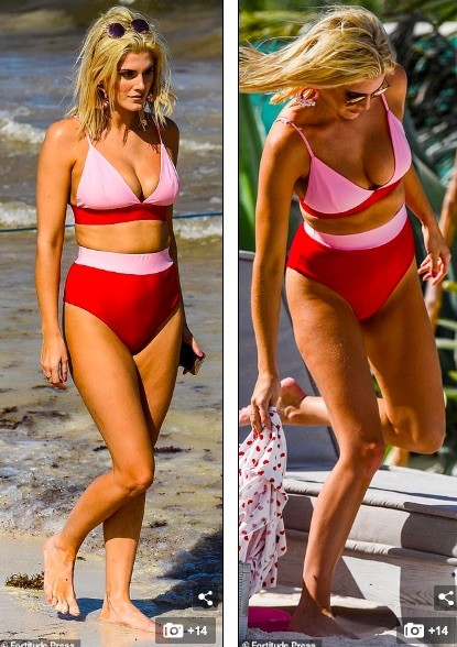 Ashley James phô đường cong nảy nở trên bãi biển - ảnh 1