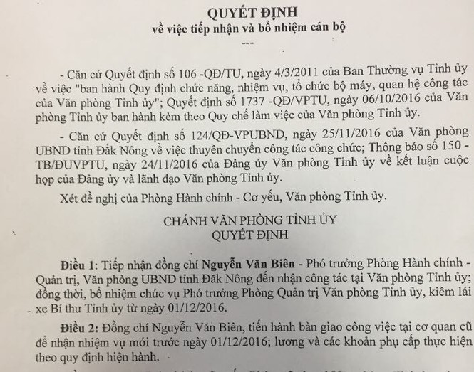 Lái xe bí thư tỉnh được bổ nhiệm phó phòng sau 2 tháng đậu công chức - ảnh 1