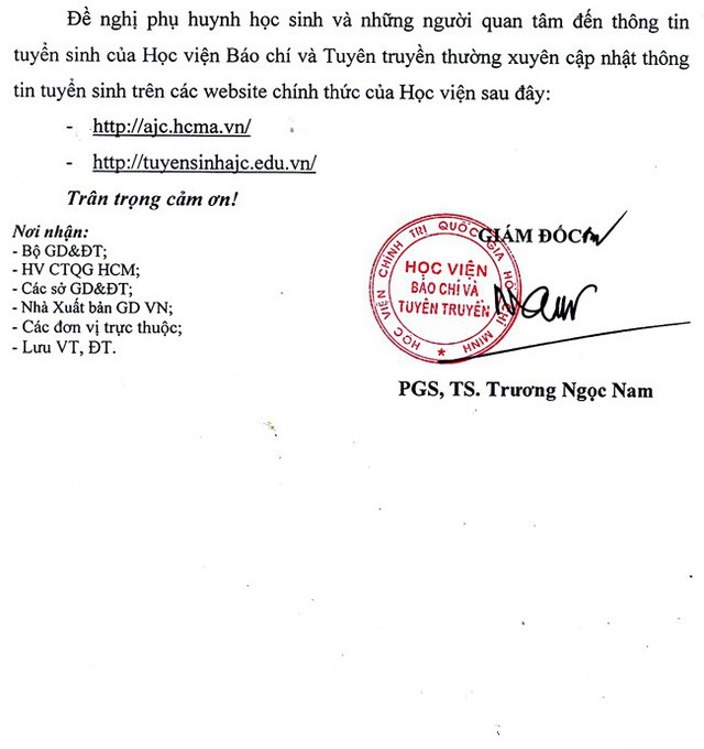 Học viện Báo chí và Tuyên truyền tuyển sinh 38 ngành, chuyên ngành - ảnh 4