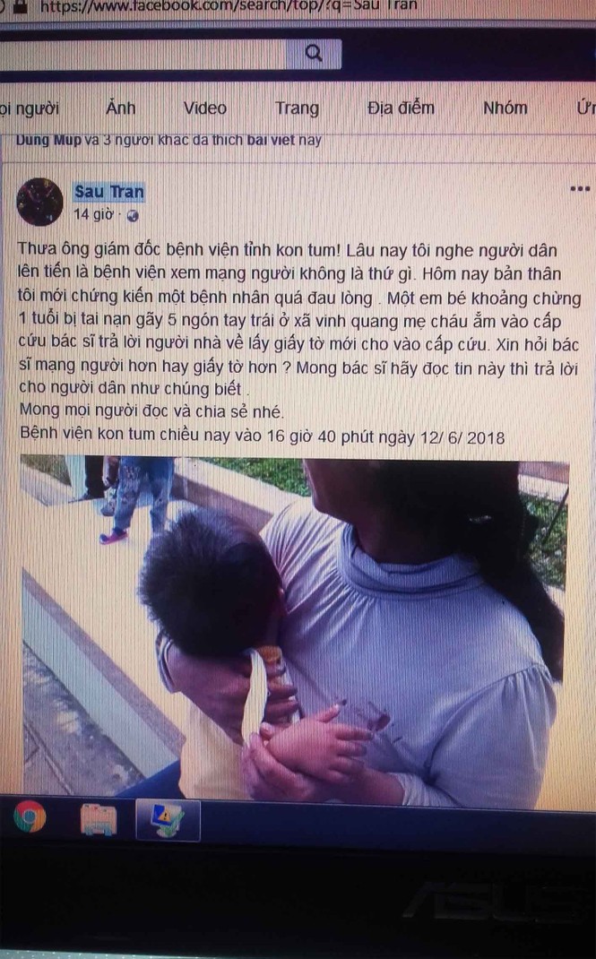 Kon Tum: Kiểm điểm nữ giáo viên vu khống bác sĩ trên facebook - ảnh 1