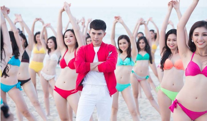 Thí sinh Hoa hậu nóng bỏng trong MV 'Thiên đường là em' - ảnh 4