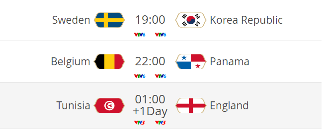 Lịch đấu World Cup 2018 hôm nay (18/6): Tuyển Anh thị uy - ảnh 1